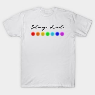 Stay Lit 7 Chakras Energy Healing Lightworker Reiki Design T-Shirt